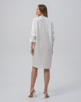 Pure White Milk Shirt-Dress
