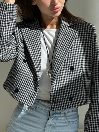 Chic Houndstooth Harmony cropped jacket - MONOD