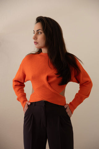 Corallo Carota merino wool sweater - MONOD