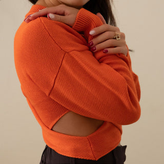 Corallo Carota merino wool sweater - MONOD