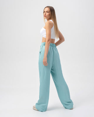 Crystal Lagoon Lux Palazzo Pants - MONOD