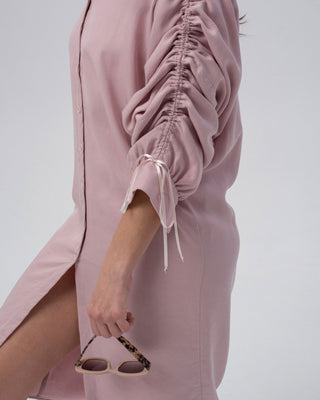 Dusty Blush Elegance Shirt-Dress - MONOD