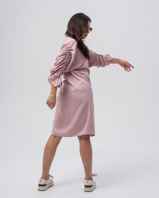 Dusty Blush Elegance Shirt-Dress - MONOD