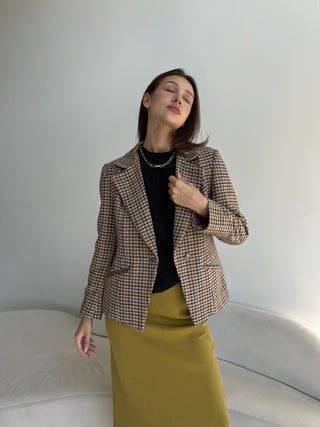 Chocolate Houndstooth classic jacket
