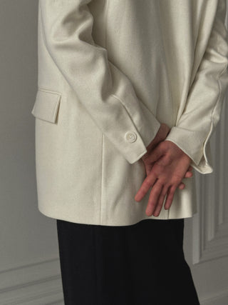 Ivory woolen elegant jacket