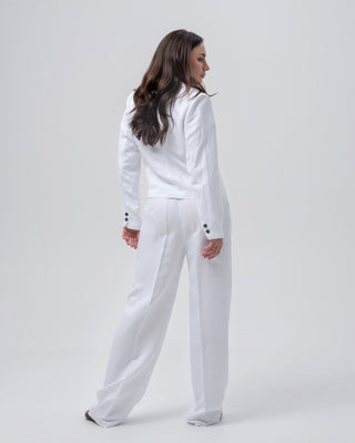 Ivory Breeze Elegance Cropped Jacket - MONOD