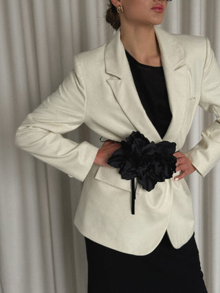 Ivory woolen elegant jacket - MONOD