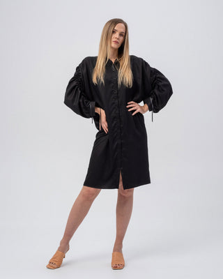 Midnight Noir Shirt-Dress - MONOD