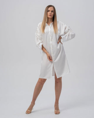 Pure White Milk Shirt-Dress - MONOD