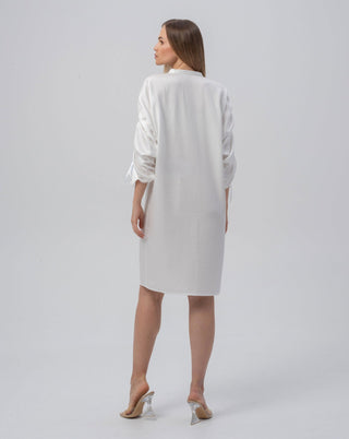 Pure White Milk Shirt-Dress - MONOD