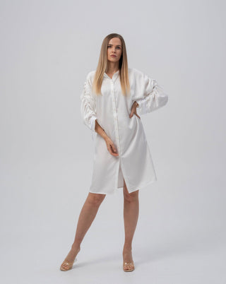 Pure White Milk Shirt-Dress - MONOD