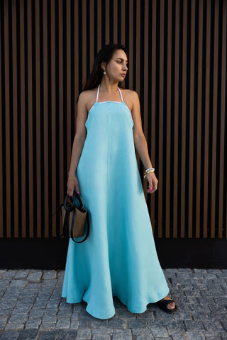 Serene Breeze Linen Maxi Dress - MONOD